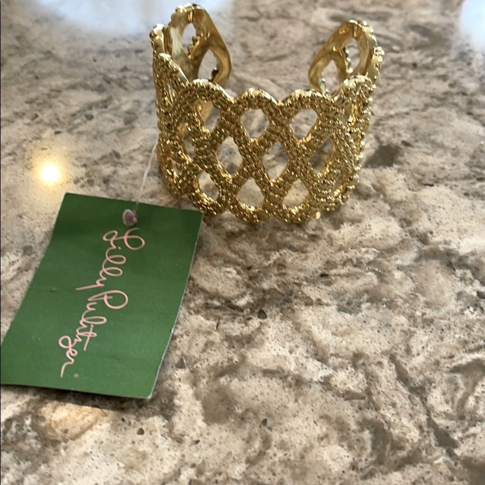 NWT Lilly Pulitzer gold metallic bracelet
